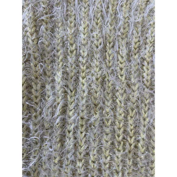 Anthropologie Yellow Larkin Shimmer Fuzzy Cardigan Sweater Size XS Cozy - Picture 5 of 8